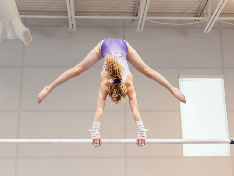 High level bars apparatus gymnastics