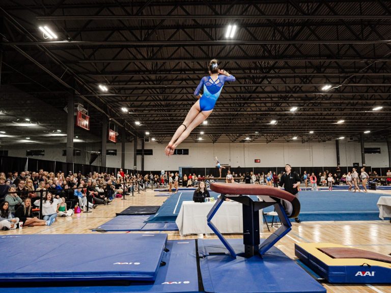 Future NCAA star? Greta Stowell's 1.5 Yurchenko vault shows collegiate-ready skills 
